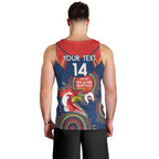 Custom NRL Roosters NAIDOC Week Men Tank Top Keep The Fire Burning Indigenous Art