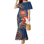 Custom NRL Roosters NAIDOC Week Mermaid Dress Keep The Fire Burning Indigenous Art