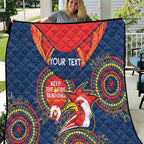 Custom NRL Roosters NAIDOC Week Quilt Keep The Fire Burning Indigenous Art