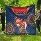Custom NRL Roosters NAIDOC Week Quilt Keep The Fire Burning Indigenous Art