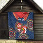 Custom NRL Roosters NAIDOC Week Quilt Keep The Fire Burning Indigenous Art