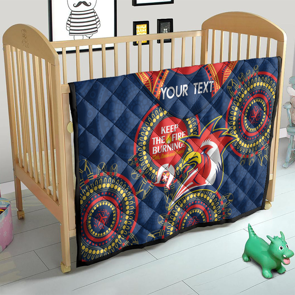 Custom NRL Roosters NAIDOC Week Quilt Keep The Fire Burning Indigenous Art