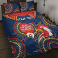 Custom NRL Roosters NAIDOC Week Quilt Bed Set Keep The Fire Burning Indigenous Art