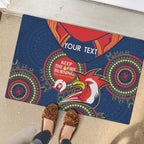 Custom NRL Roosters NAIDOC Week Rubber Doormat Keep The Fire Burning Indigenous Art
