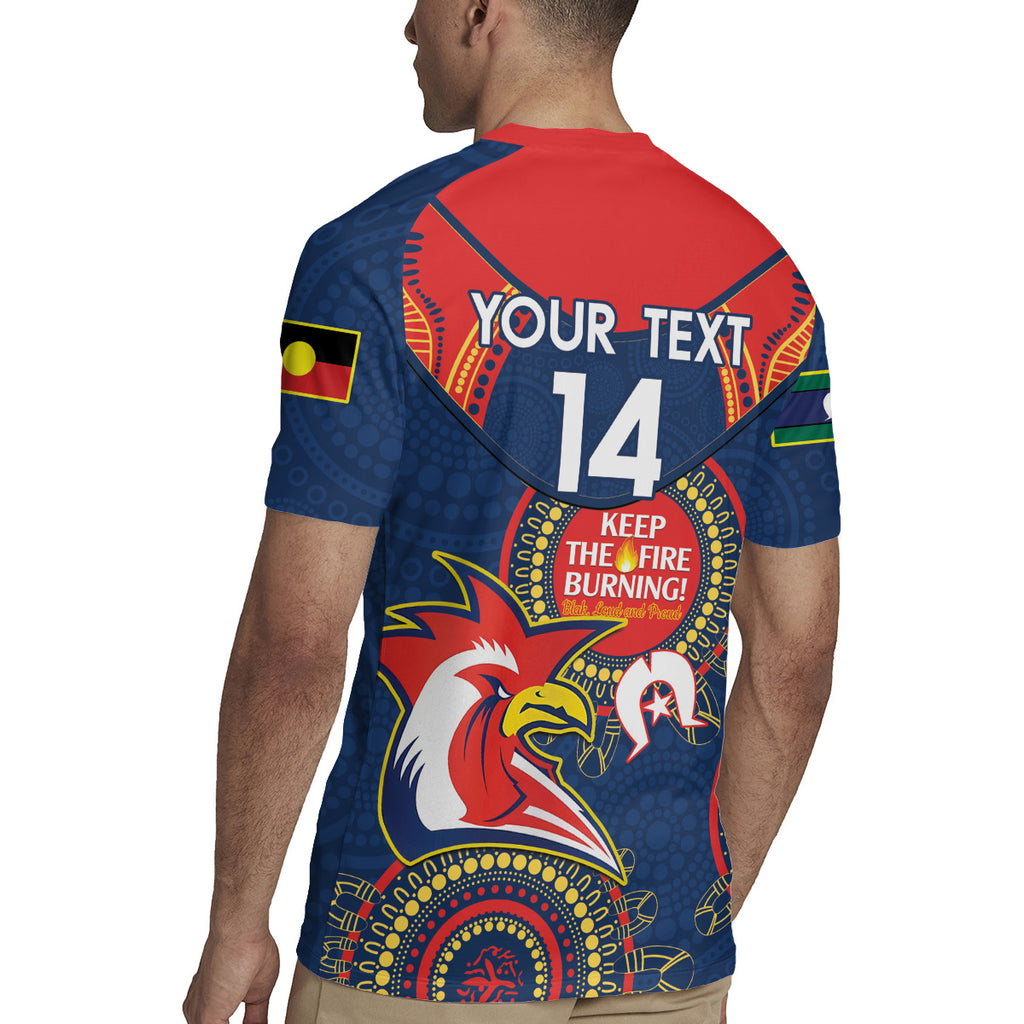 Custom NRL Roosters NAIDOC Week Rugby Jersey Keep The Fire Burning Indigenous Art