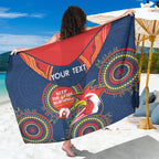 Custom NRL Roosters NAIDOC Week Sarong Keep The Fire Burning Indigenous Art