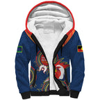 Custom NRL Roosters NAIDOC Week Sherpa Hoodie Keep The Fire Burning Indigenous Art