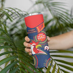 NRL Roosters NAIDOC Week Skinny Tumbler Keep The Fire Burning Indigenous Art