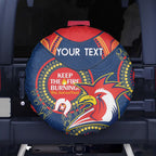 Custom NRL Roosters NAIDOC Week Spare Tire Cover Keep The Fire Burning Indigenous Art
