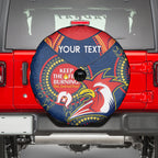 Custom NRL Roosters NAIDOC Week Spare Tire Cover Keep The Fire Burning Indigenous Art