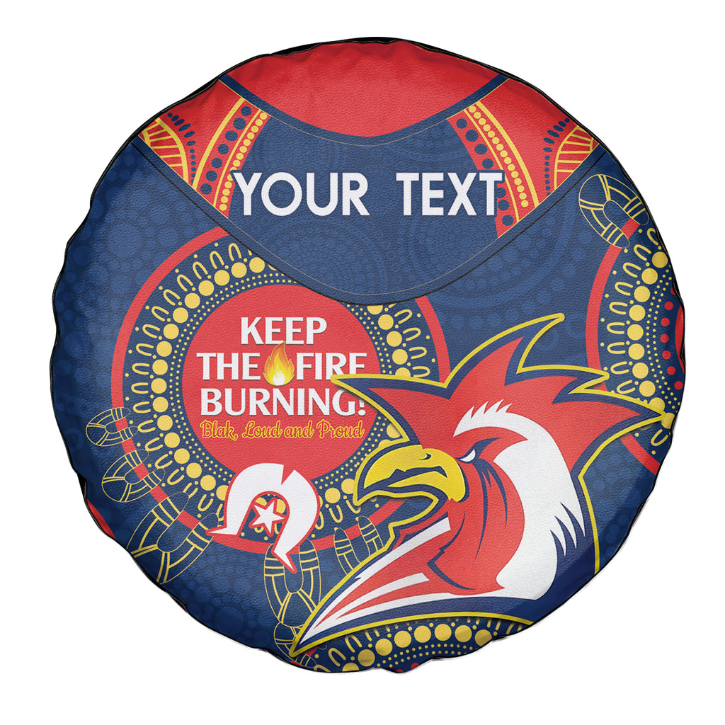Custom NRL Roosters NAIDOC Week Spare Tire Cover Keep The Fire Burning Indigenous Art