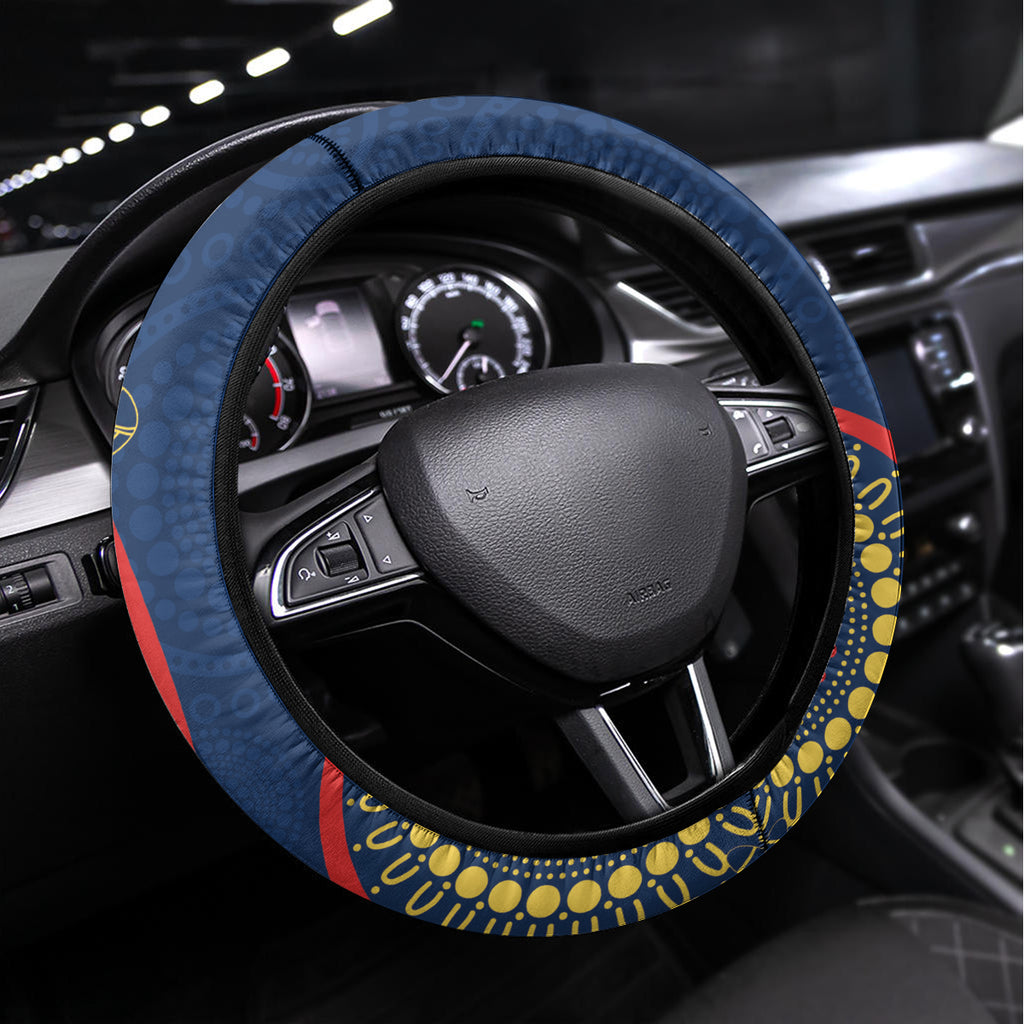 NRL Roosters NAIDOC Week Steering Wheel Cover Keep The Fire Burning Indigenous Art