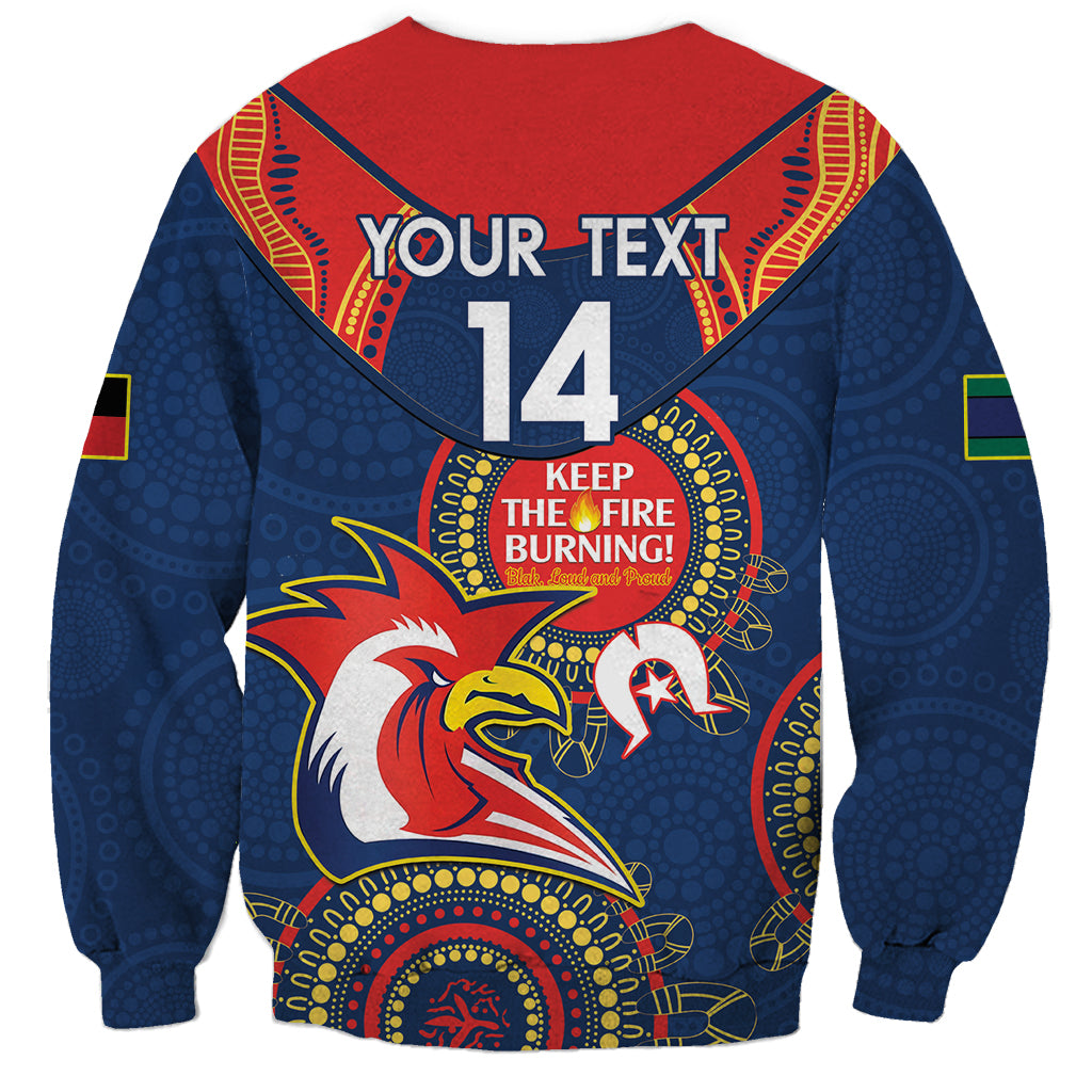 Custom NRL Roosters NAIDOC Week Sweatshirt Keep The Fire Burning Indigenous Art