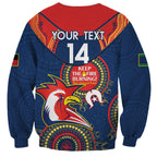 Custom NRL Roosters NAIDOC Week Sweatshirt Keep The Fire Burning Indigenous Art