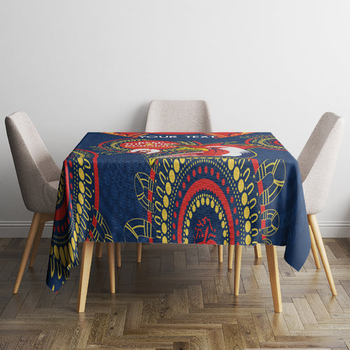 Custom NRL Roosters NAIDOC Week Tablecloth Keep The Fire Burning Indigenous Art