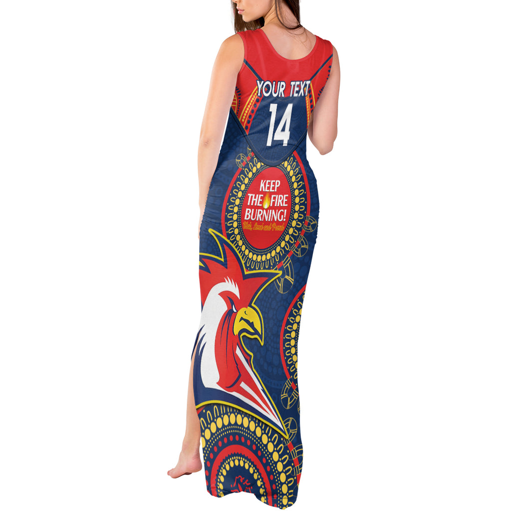 Custom NRL Roosters NAIDOC Week Tank Maxi Dress Keep The Fire Burning Indigenous Art