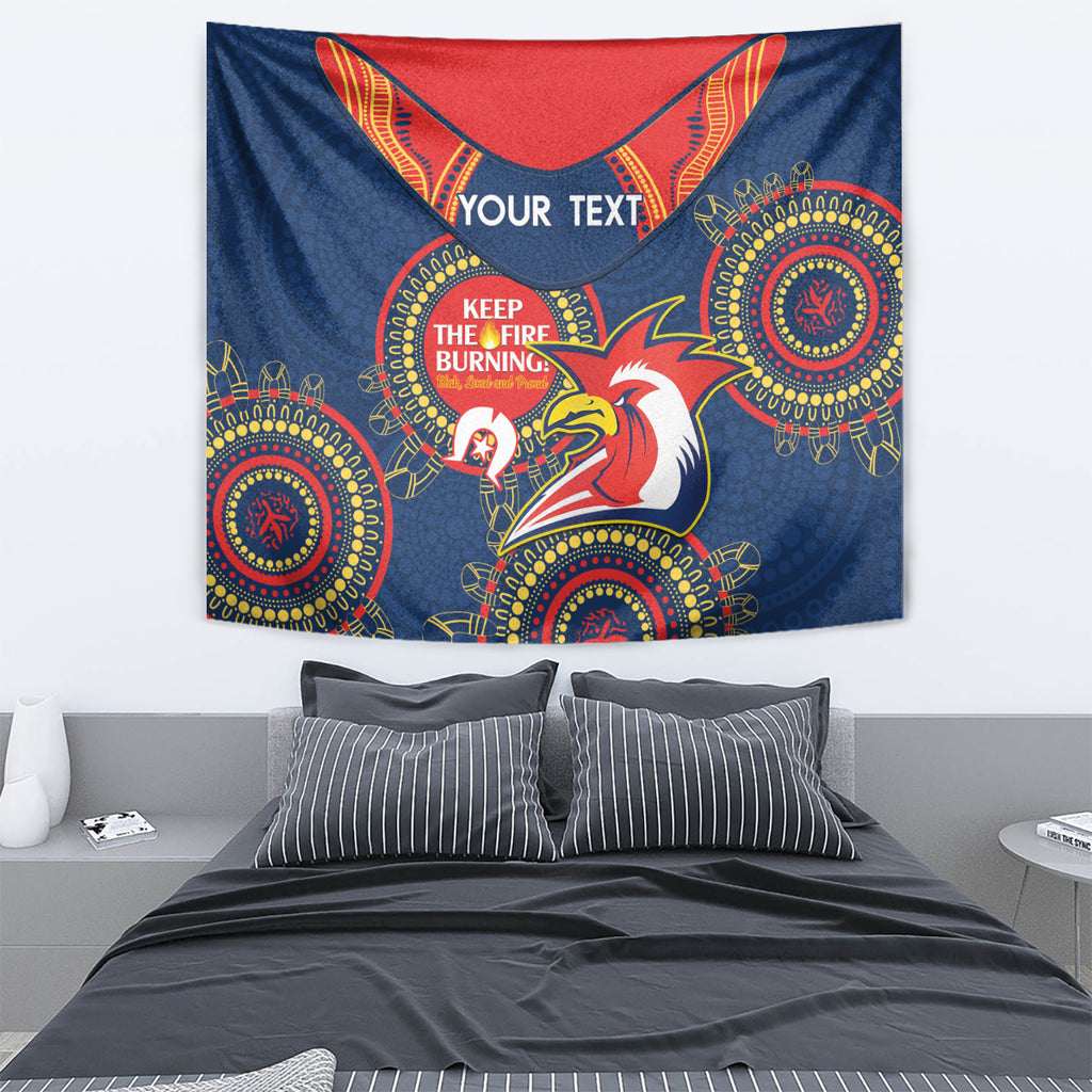 Custom NRL Roosters NAIDOC Week Tapestry Keep The Fire Burning Indigenous Art