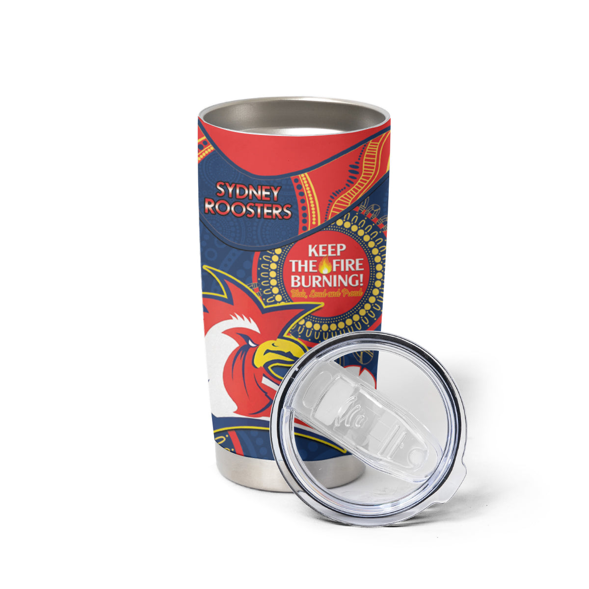 NRL Roosters NAIDOC Week Tumbler Cup Keep The Fire Burning Indigenous Art