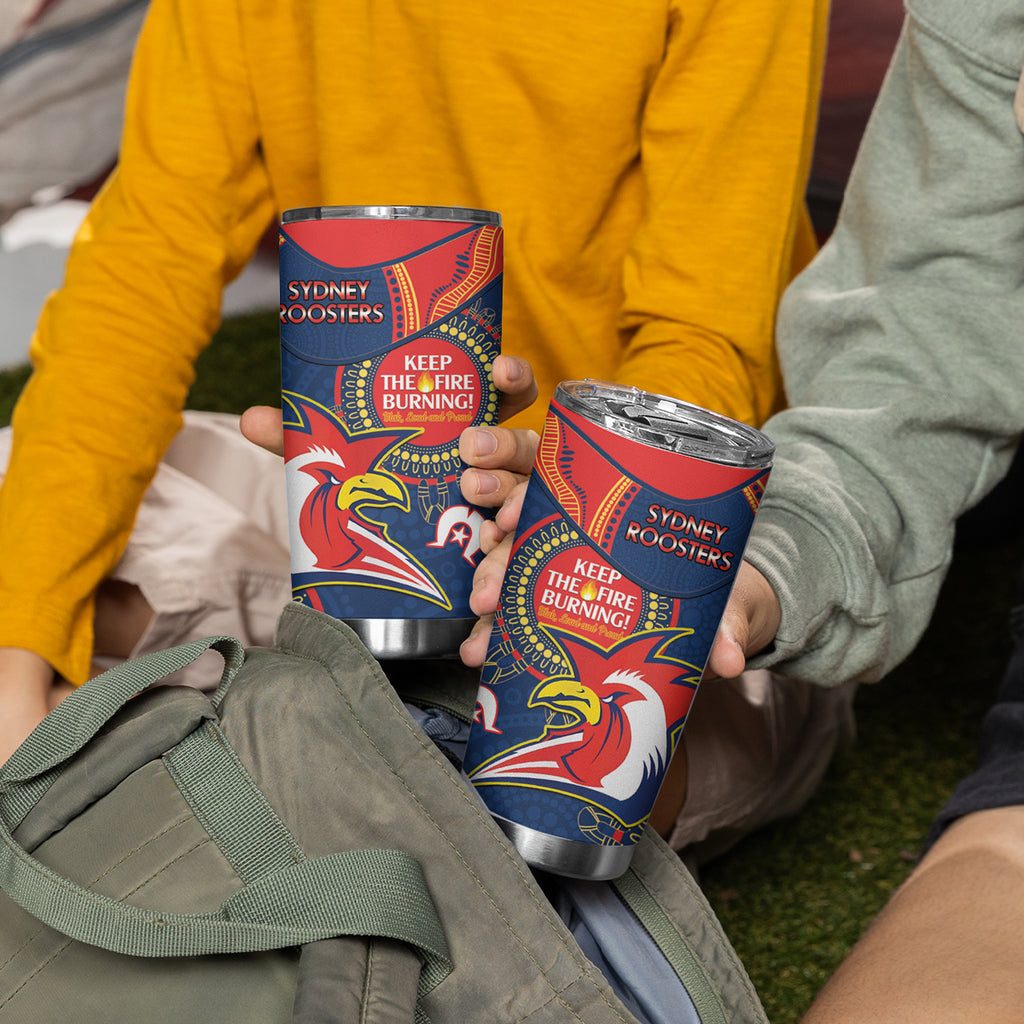 NRL Roosters NAIDOC Week Tumbler Cup Keep The Fire Burning Indigenous Art