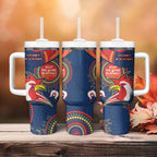 NRL Roosters NAIDOC Week Tumbler With Handle Keep The Fire Burning Indigenous Art