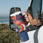 NRL Roosters NAIDOC Week Tumbler With Handle Keep The Fire Burning Indigenous Art