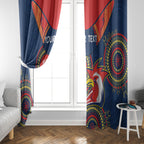 Custom NRL Roosters NAIDOC Week Window Curtain Keep The Fire Burning Indigenous Art