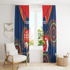 Custom NRL Roosters NAIDOC Week Window Curtain Keep The Fire Burning Indigenous Art