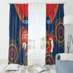 Custom NRL Roosters NAIDOC Week Window Curtain Keep The Fire Burning Indigenous Art