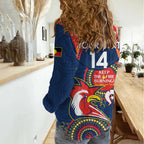 Custom NRL Roosters NAIDOC Week Women Casual Shirt Keep The Fire Burning Indigenous Art