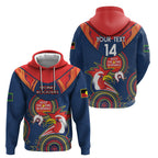 Custom NRL Roosters NAIDOC Week Zip Hoodie Keep The Fire Burning Indigenous Art