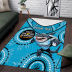 Custom NRL Sharks NAIDOC Week Area Rug Keep The Fire Burning Indigenous Art