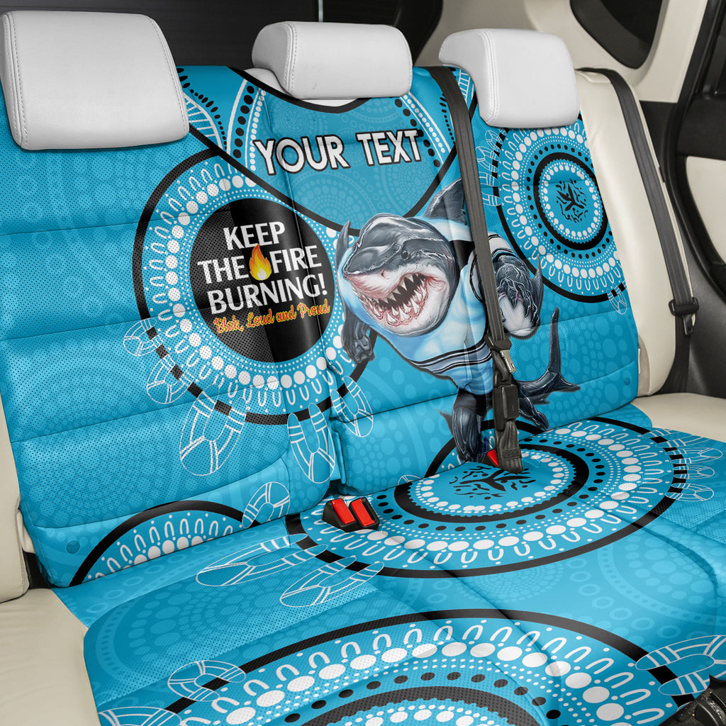 Custom NRL Sharks NAIDOC Week Back Car Seat Cover Keep The Fire Burning Indigenous Art