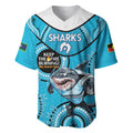 Custom NRL Sharks NAIDOC Week Baseball Jersey Keep The Fire Burning Indigenous Art