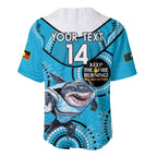 Custom NRL Sharks NAIDOC Week Baseball Jersey Keep The Fire Burning Indigenous Art