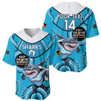 Custom NRL Sharks NAIDOC Week Baseball Jersey Keep The Fire Burning Indigenous Art