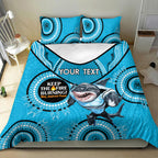 Custom NRL Sharks NAIDOC Week Bedding Set Keep The Fire Burning Indigenous Art