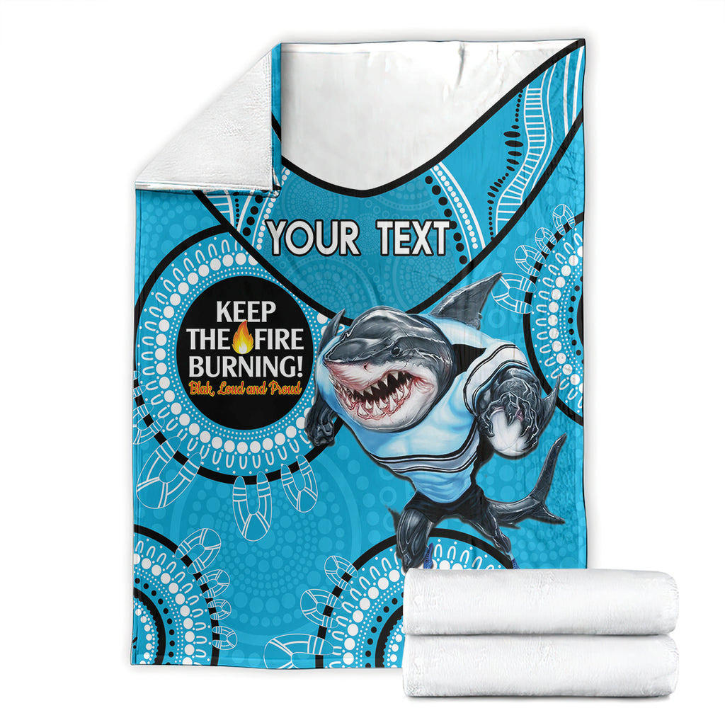 Custom NRL Sharks NAIDOC Week Blanket Keep The Fire Burning Indigenous Art