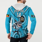 Custom NRL Sharks NAIDOC Week Button Sweatshirt Keep The Fire Burning Indigenous Art