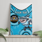 Custom NRL Sharks NAIDOC Week Canvas Wall Art Keep The Fire Burning Indigenous Art