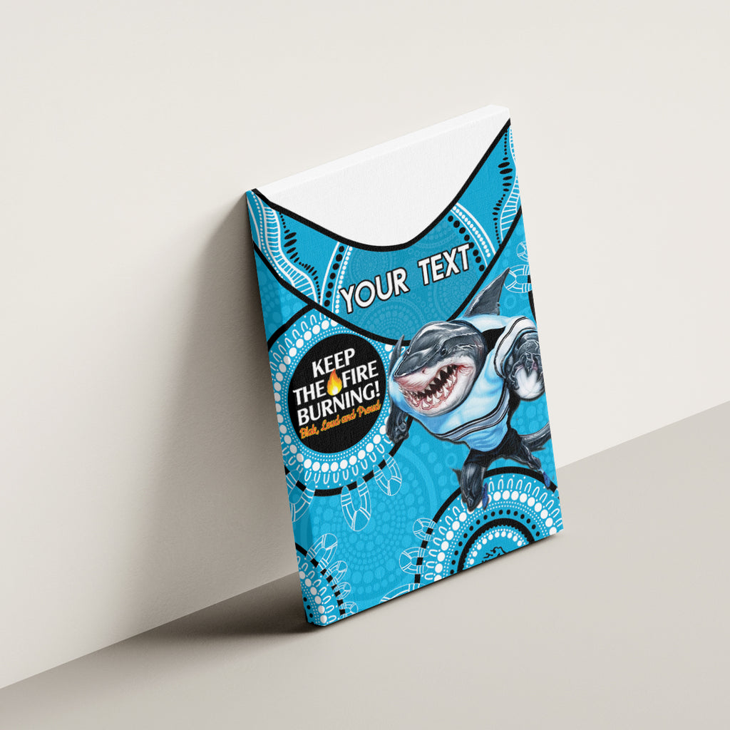 Custom NRL Sharks NAIDOC Week Canvas Wall Art Keep The Fire Burning Indigenous Art