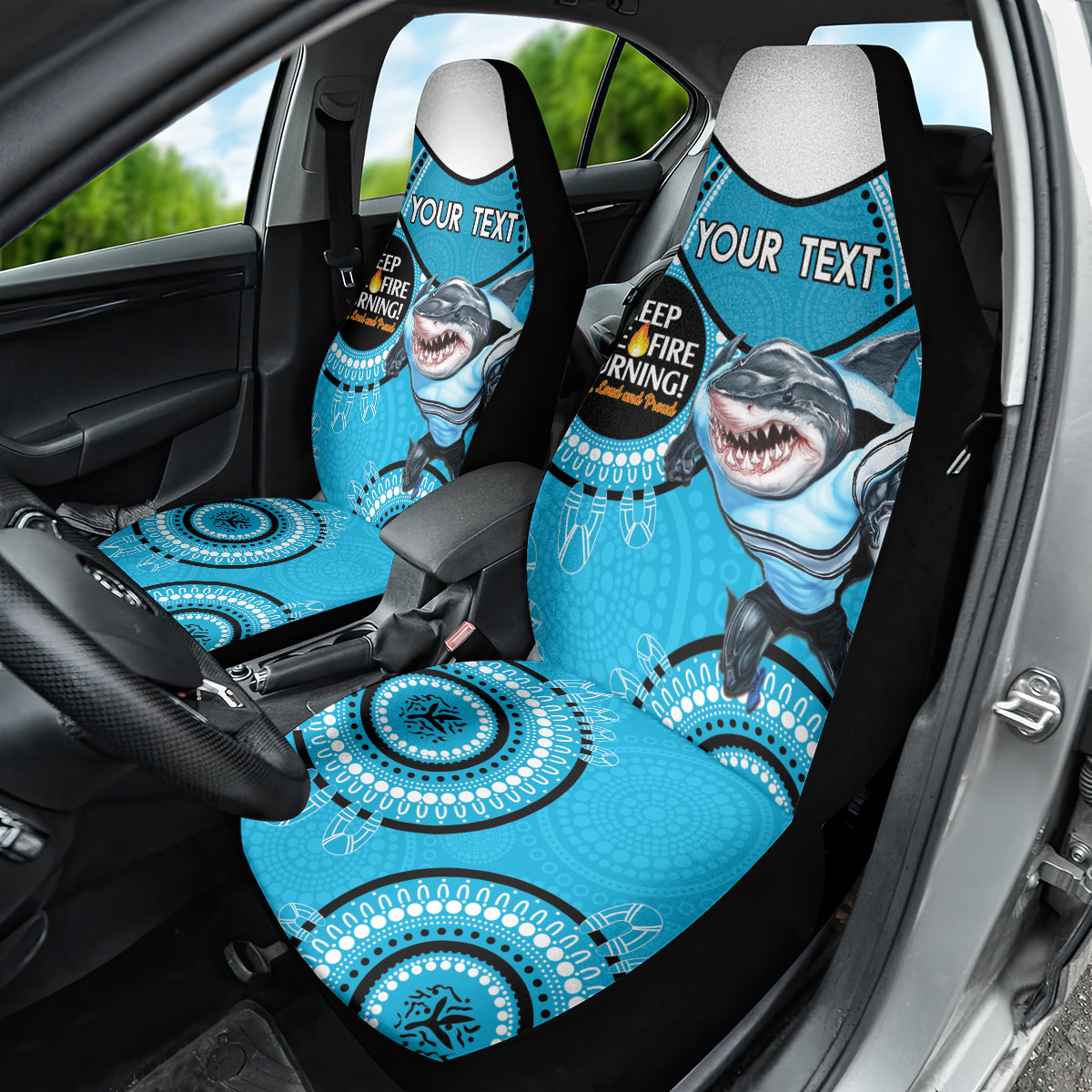 Custom NRL Sharks NAIDOC Week Car Seat Cover Keep The Fire Burning Indigenous Art