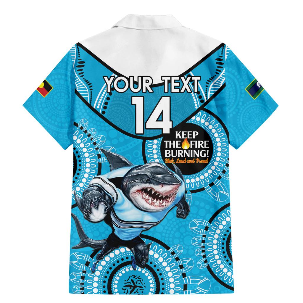 Custom NRL Sharks NAIDOC Week Family Matching Mermaid Dress and Hawaiian Shirt Keep The Fire Burning Indigenous Art