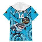 Custom NRL Sharks NAIDOC Week Family Matching Mermaid Dress and Hawaiian Shirt Keep The Fire Burning Indigenous Art