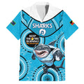 Custom NRL Sharks NAIDOC Week Family Matching Puletasi and Hawaiian Shirt Keep The Fire Burning Indigenous Art