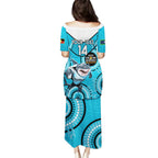 Custom NRL Sharks NAIDOC Week Family Matching Puletasi and Hawaiian Shirt Keep The Fire Burning Indigenous Art