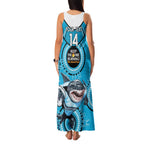Custom NRL Sharks NAIDOC Week Family Matching Tank Maxi Dress and Hawaiian Shirt Keep The Fire Burning Indigenous Art