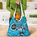 Custom NRL Sharks NAIDOC Week Grocery Bag Keep The Fire Burning Indigenous Art
