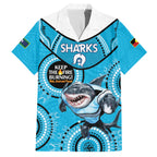 Custom NRL Sharks NAIDOC Week Hawaiian Shirt Keep The Fire Burning Indigenous Art
