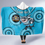 Custom NRL Sharks NAIDOC Week Hooded Blanket Keep The Fire Burning Indigenous Art