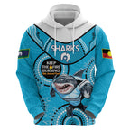 Custom NRL Sharks NAIDOC Week Hoodie Keep The Fire Burning Indigenous Art